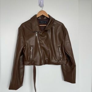 Lioness Brown Faux Leather Jacket